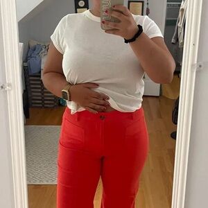 Jcrew Red/Orange Work Pants